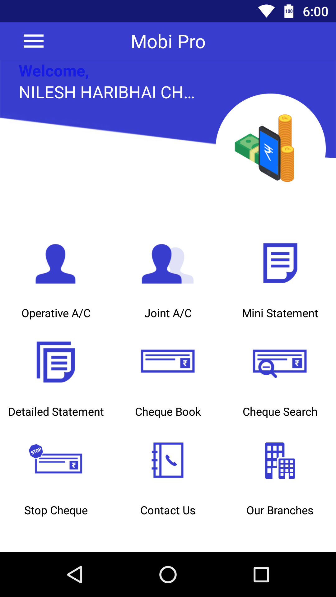 Android application Mehsana Bank screenshort