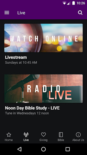Olivet Baptist Church App Screen 2