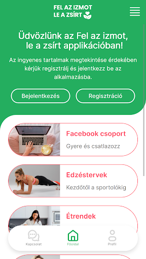 Android application Fel az izmot, le a zsírt screenshort