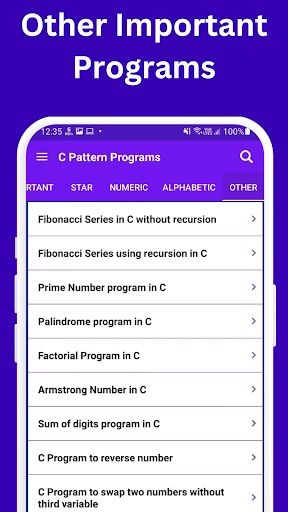 C Pattern Programs