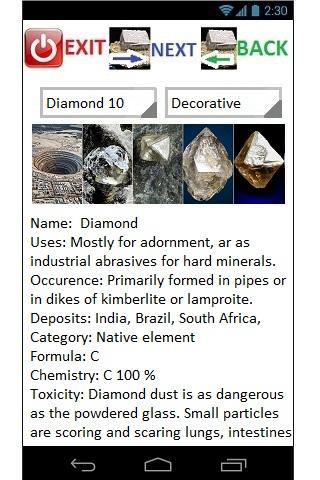 Android application Decorative Minerals screenshort