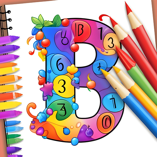 Alphabet And Numbers Coloring logo
