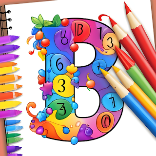 Alphabet And Numbers Coloring