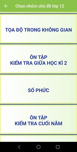 Trắc nghiệm Toán THPT Screen 2
