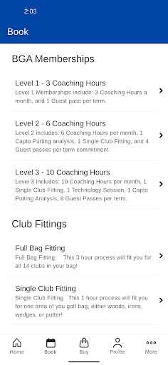 Bluegrass Golf Academy Screen 2