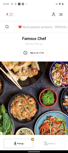 Android application Famous Chef screenshort