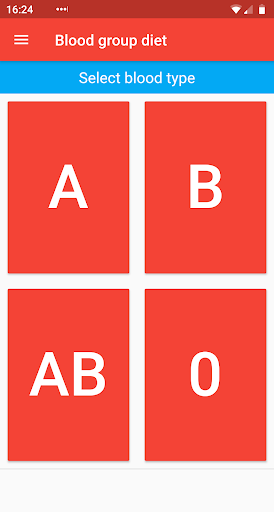 Android application Diet for every blood group screenshort
