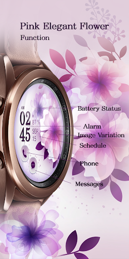 Pink Elegant Flower_Watchface Screen 3