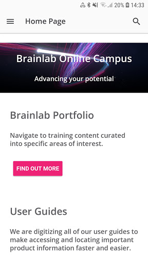 Android application Brainlab Online Campus screenshort