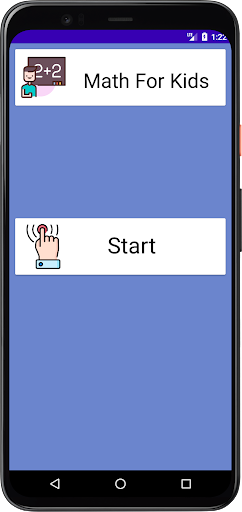 Android application Try to solve math - for kids screenshort