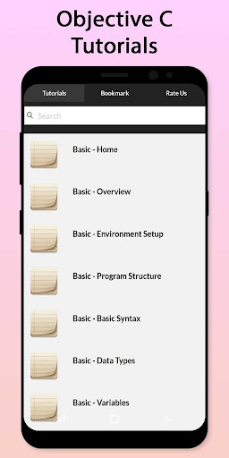 Android application Easy Objective C Tutorial screenshort