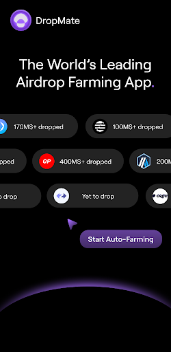 Android application Dropmate - Home of Airdrops screenshort
