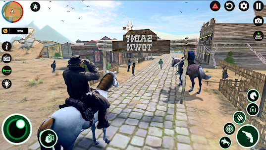 Western Cowboy Tiro Horse Jogo