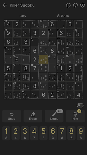Killer Sudoku Screen 3