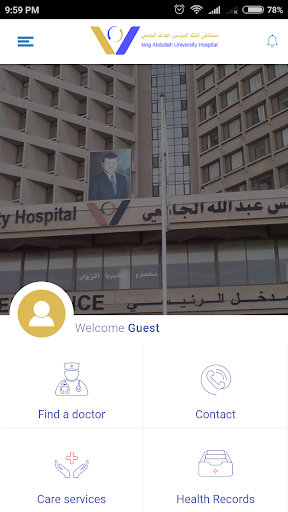 Android application KAUH Patient Connect screenshort