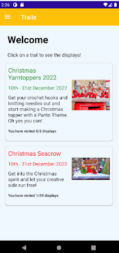 Android application Bridlington Street Trails screenshort