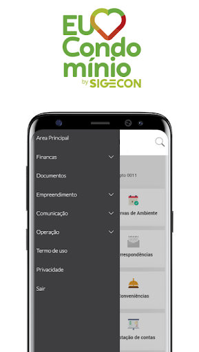 Android application Eu amo condomínio screenshort