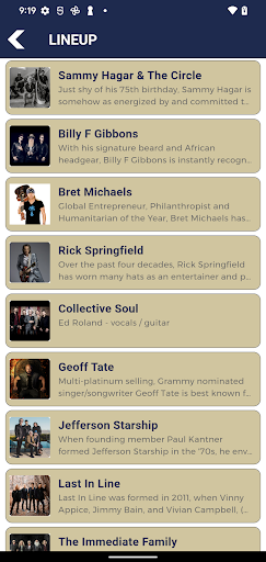 Rock Legends Cruise Screen 3