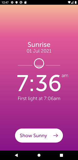 Android application Sunny screenshort