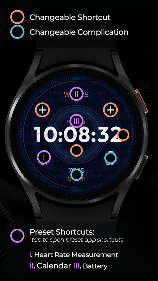 #4. TVV Digital 8 Watch Face (Android) Bởi: ThemeVerse Visuals