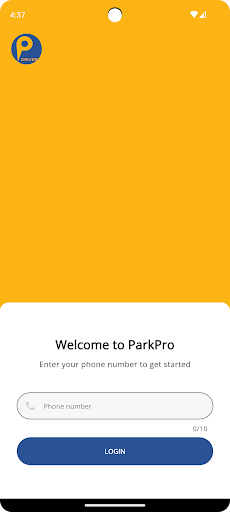 Android application ParkPro Driver screenshort