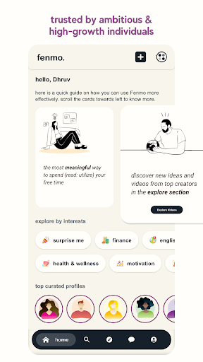 Android application Fenmo: Meaningful Short Reels screenshort