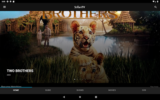 Screenshot of StreamTV by Buckeye Broadband