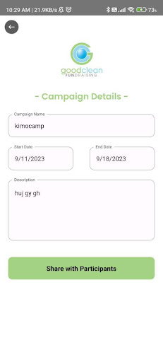 Good Clean Fundraising Screen 3