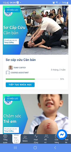 Android application Học sơ cứu SSVN screenshort