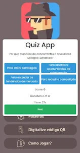 Códigos Lucrativos Quiz App