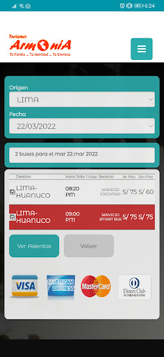 Turismo Armonía SA. Screen 2