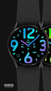 Neon Analog Watch Face 028