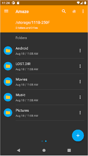 Android application Manager file fast screenshort