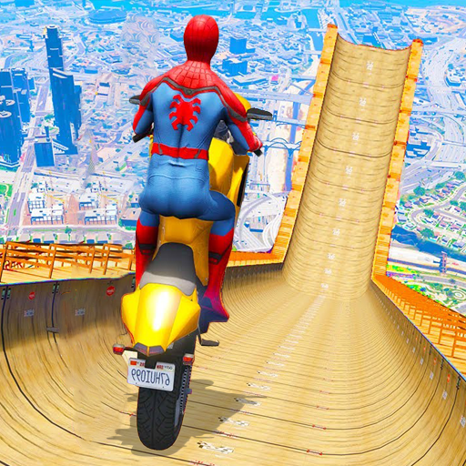 Superhero Moto Stunt Race Game