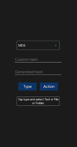 Hash Generate And Check Screen 2