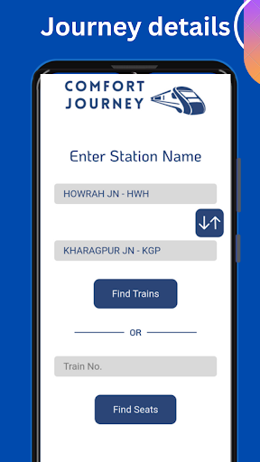 Android application COMFORT JOURNEY-Find a seat screenshort