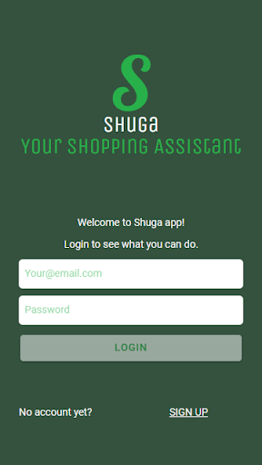 Android application Shuga Shopping Lists screenshort