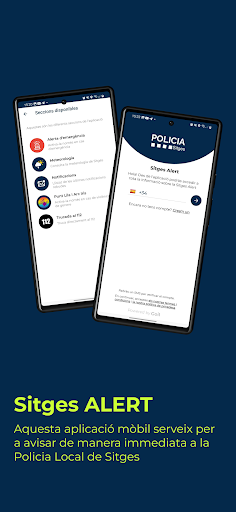 Android application Sitges ALERT screenshort