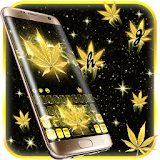 Golden Weed Rasta Shiny Keyboard Theme icon