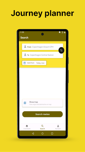 Android application Denmark Transport screenshort