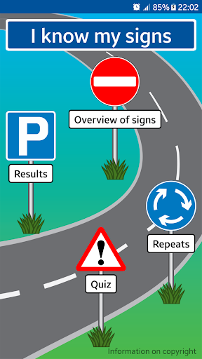Android application I know my traffic signs (UK) screenshort