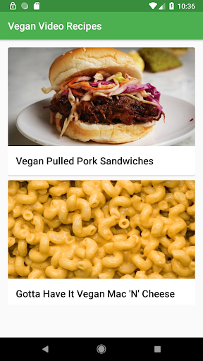 Android application Tasteful Vegan Recipes screenshort