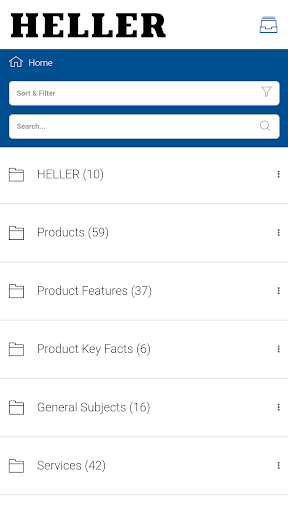 Android application Slides2Go der HELLER Gruppe screenshort