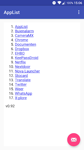 Android application AppList screenshort