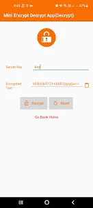 Mini Encrypt Decrypt App