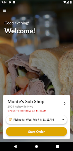 Montes Sub Shop Screen 2