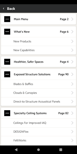 Ceiling-Wall Solutions Catalog Screen 3