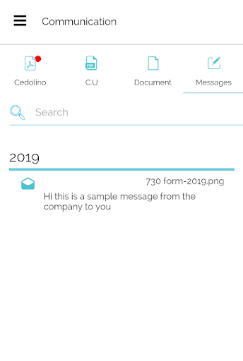 CedolinoApp Screen 2