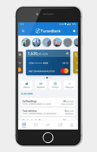 Android application TuranBank Mobilbank screenshort
