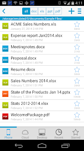 Docs To Go™ Free Office Suite Varies with device screenshots 1